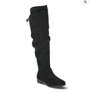 💜Time&Tru Women's Memory Foam Faux Suede Over the Knee Boots, Size:12Wide Width